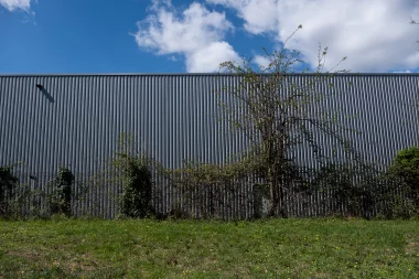 Parc du Limancet St Medard mur hangar.
